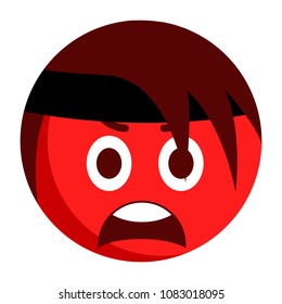 Angry emoji with a bandage