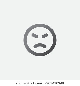 Angry Emoji Editable Icon Vector Shape