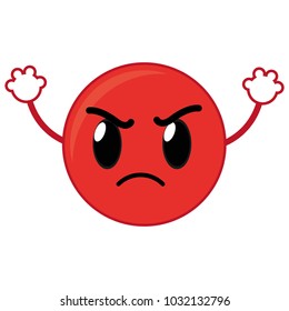 angry emoji face expression with arms