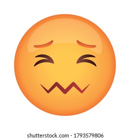 angry emoji face flat style icon vector illustration design