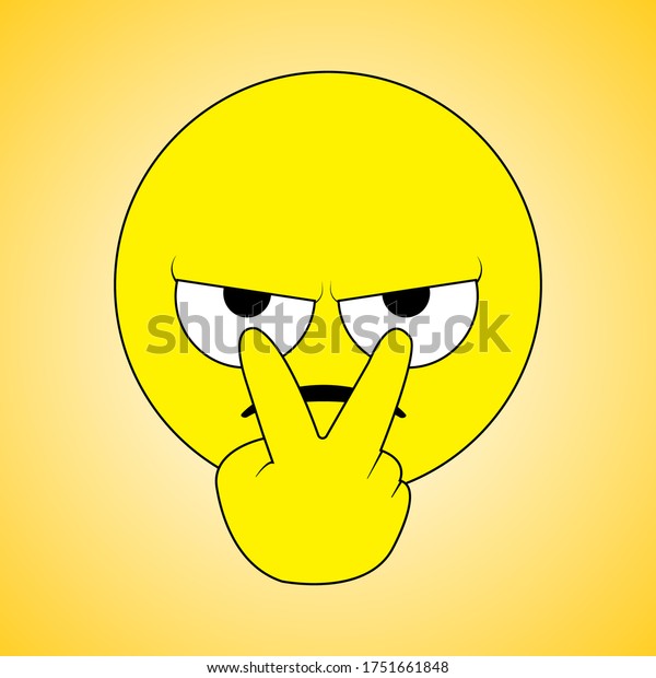 Angry Emoji Flat Vector Icon Illustration Stock Vector (Royalty Free ...