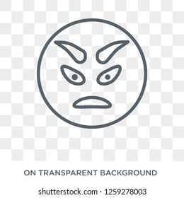 Angry emoji icon. Angry emoji design concept from Emoji collection. Simple element vector illustration on transparent background.