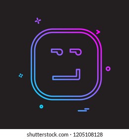Angry emoji icon design vector