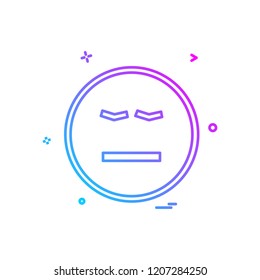 Angry emoji icon design vector