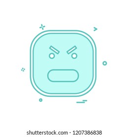 Angry emoji icon design vector