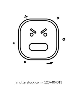 Angry emoji icon design vector
