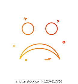 Angry emoji icon design vector