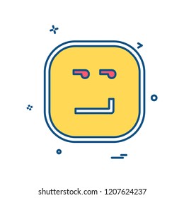Angry emoji icon design vector