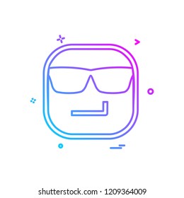 Angry emoji icon design vector