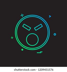 Angry emoji icon design vector