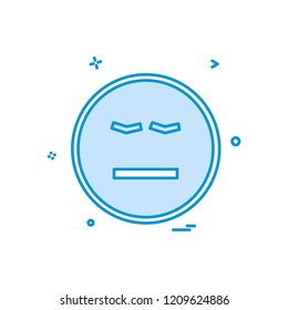 Angry emoji icon design vector