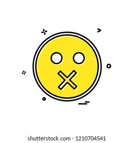 Angry emoji icon design vector