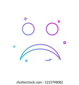 Angry emoji icon design vector