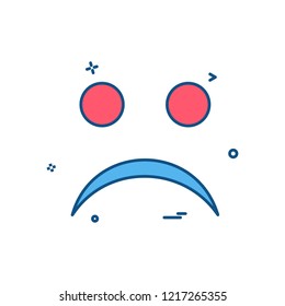 Angry emoji icon design vector