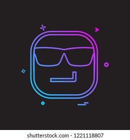 Angry emoji icon design vector