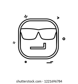 Angry emoji icon design vector