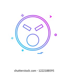 Angry emoji icon design vector