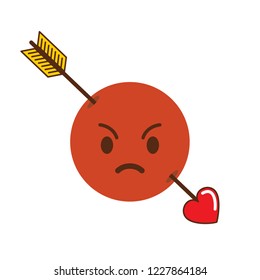 Angry emoji icon design vector