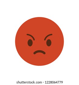 Angry emoji icon design vector