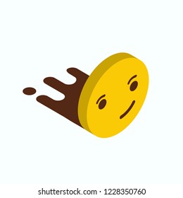 Angry emoji icon design vector