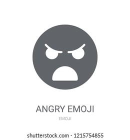 Angry emoji icon. Trendy Angry emoji logo concept on white background from Emoji collection. Suitable for use on web apps, mobile apps and print media.