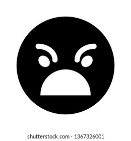 angry emoji icon vector