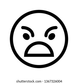 Angry Emoji Icon Vector Stock Vector (Royalty Free) 1367326004 ...