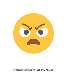 angry emoji icon vector illustration
