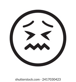 Vector de iconos emoji enojado. Ilustración vectorial del sistema de clasificación Emoji. Icono de comentarios del cliente. Ilustración del vector
