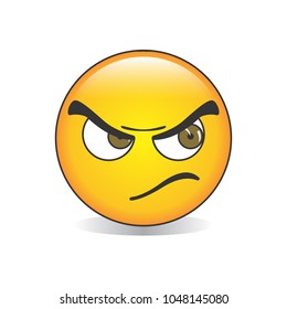 Angry Emoji Vector Stock Vector (Royalty Free) 1048145080 | Shutterstock