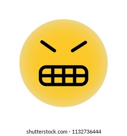 Angry emoji vector icon. Simple element illustration. Angry emoji symbol design. Can be used for web and mobile.