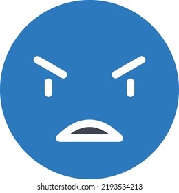 angry emoji Vector illustration on a transparent background.Premium quality symbols.Glyphs vector icon for concept and graphic design.