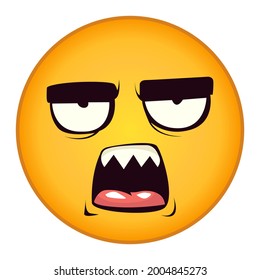 Angry Emoticon Character Commercial Streetwear Design Using Yellow