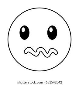 angry emoticon face kawaii style