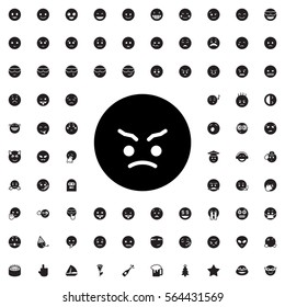 angry emoticon icon illustration isolated vector sign symbol