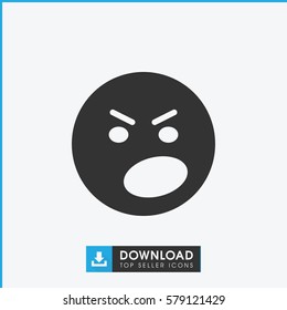 angry emoticon icon illustration isolated vector sign symbol