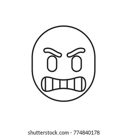 angry emoticon icon illustration isolated vector sign symbol