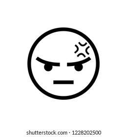 Angry emoticon Vector