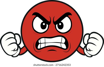 Emoticonos enojados cara emoji Vector
