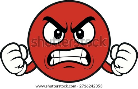 Angry emoticons face emoji vector