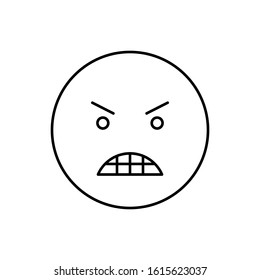 Angry, emotions icon. Simple line, outline vector expression of mood icons for ui and ux, website or mobile application