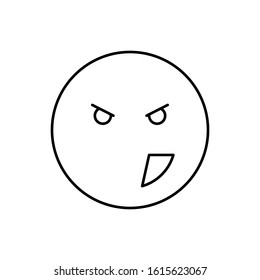 Angry, emotions icon. Simple line, outline vector expression of mood icons for ui and ux, website or mobile application