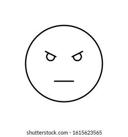 Angry, emotions icon. Simple line, outline vector expression of mood icons for ui and ux, website or mobile application