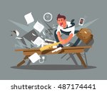 Angry and exasperated employee