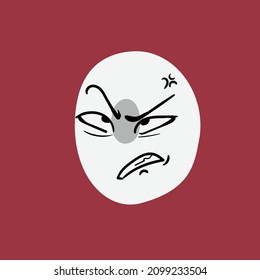 Angry expression illustration vector.
Vectors that can be edited easily, and are great for various designs such as stickers, character designs, icons, emoticons, logos, etc.