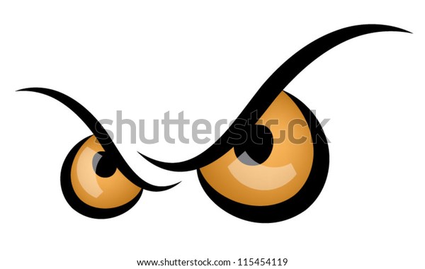 Angry Eye Stock Vector (Royalty Free) 115454119