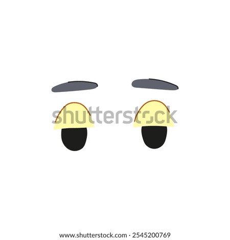 angry eye emotions cartoon. surprised confused, excited tired, bored disgusted angry eye emotions sign. isolated symbol vector illustration