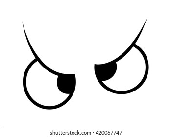 Angry Eyes Cartoon Human Body Part Stock Vector (Royalty Free ...