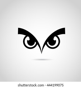 Angry eyes icon isolated on white background. Vector art.