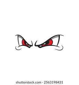 Angry eyes, Stern looking eyes vector illustration